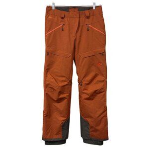 Mammut Dry Tech Ski Snowboard Pants Size 10 US Long Inseam Orange Winter Sports